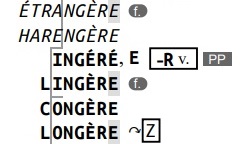[Page 124] Les mots en -NGERE
