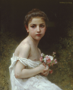 Petite fille au bouquet