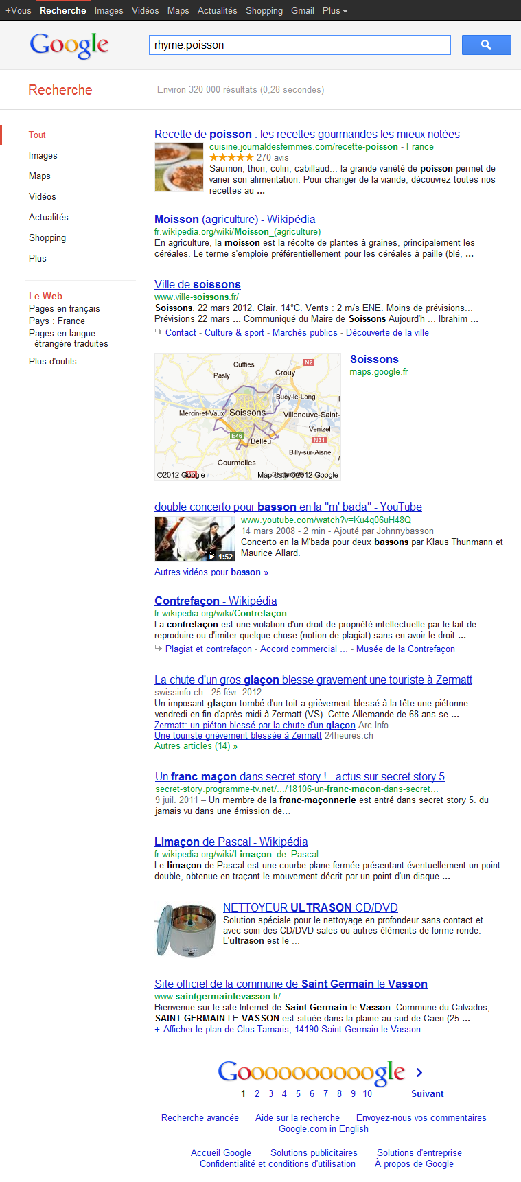 Google Rime exemple 1