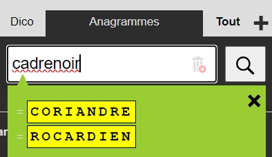 ROCARDIEN nouvelle anagramme du "cadre noir" cher à Michel N....