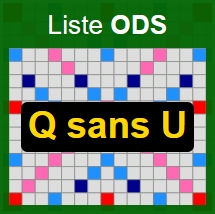 Mots avec Q sans U