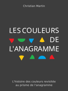 Les couleurs de l'anagramme (couverture)