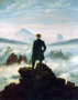 Le voyageur dans la mer de nuages de Caspar David Friedrich