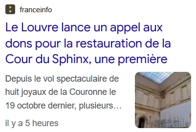 Le louvre lance un appel aux dons