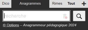 Moteur de recherche d'anagrammes