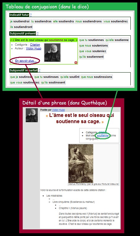 Du tableau de conjugaison au détail de la phrase